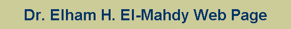 Dr. Elham H. El-Mahdy Web Page